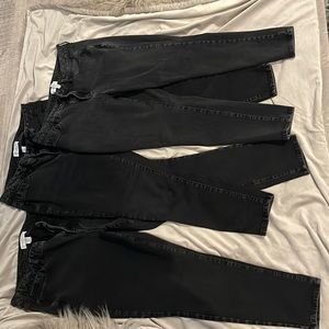 bundle of 3 black pairs of jeans